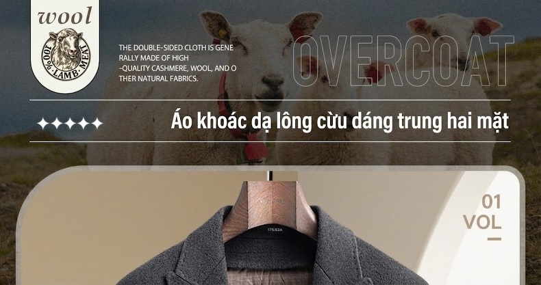 Áo Khoác Dạ Nam Lông Vũ Tháo Rời Dáng Dài Màu Đen, Nâu chi tiết 1
