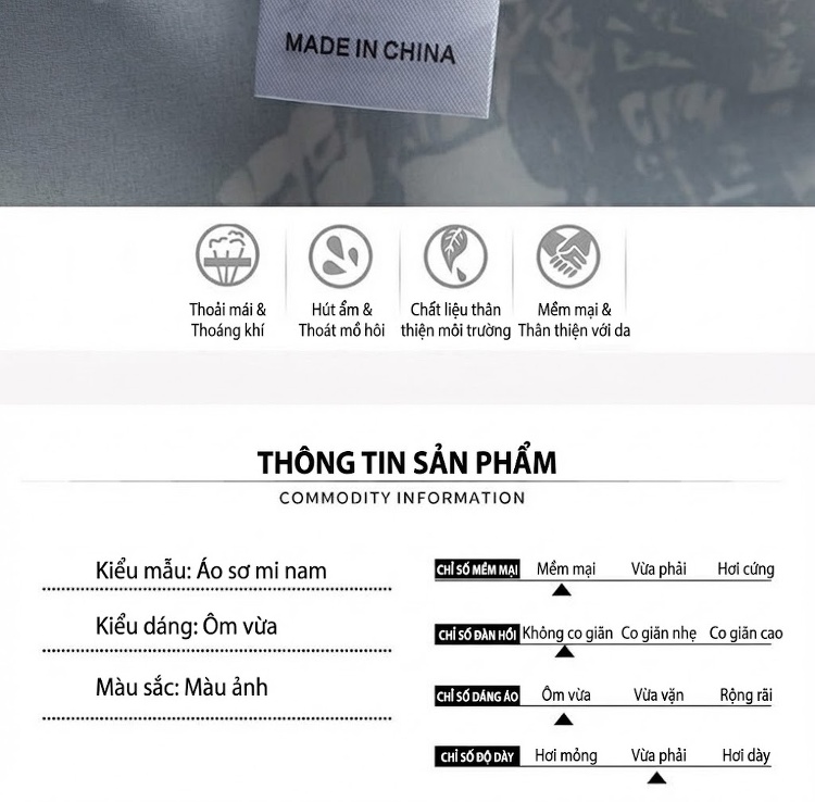 Áo Sơ Mi Nam Dài Tay Họa Tiết Graffiti Chữ In Kỹ Thuật Số Phong Cách Cá Tính Màu Trắng, Đen chi tiết 5