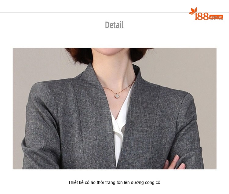 Áo Vest Nữ Tay Dài Công Sở Phong Cách Hàn Quốc Màu Xám, Đen chi tiết 29