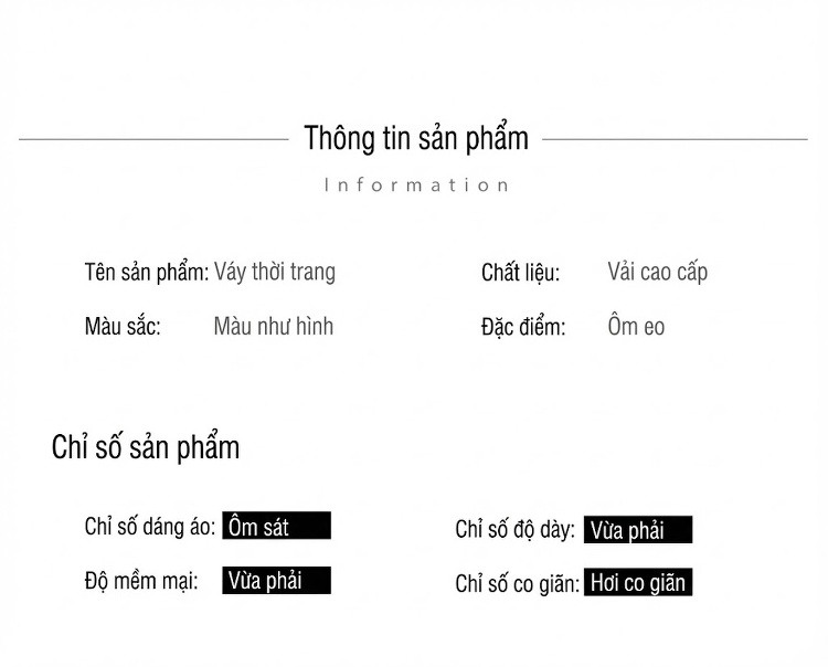 Váy liền thân Nữ Tay Lỡ Phối Ren Cổ Yếm dáng chữ A Che Khuyết Điểm Màu Đen chi tiết 4