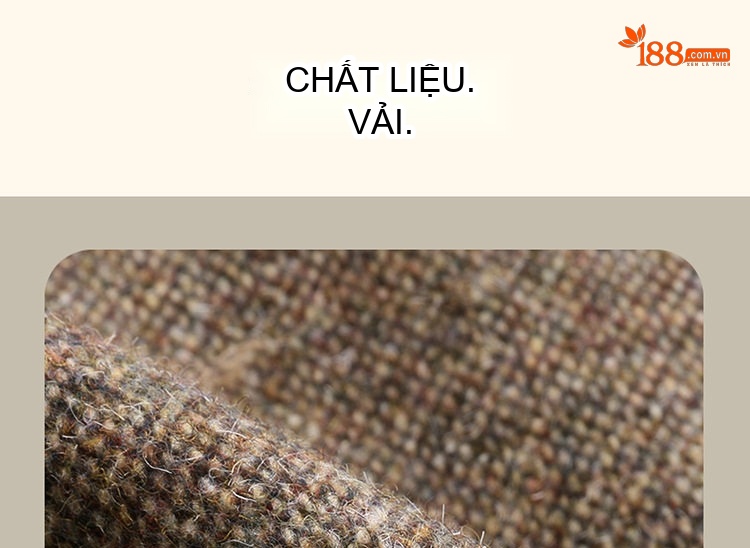 Áo Khoác Lửng Nữ Phong Cách Tiểu Thư Chất Liệu Mao Nỉ Tay Lật Cổ Tròn Màu Xám, Nâu chi tiết 11