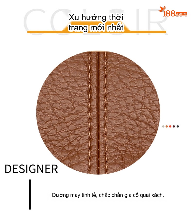 Túi Đeo Chéo/Đeo Vai Nữ Da Mềm Sức Chứa Lớn Phong Cách Thời Trang Màu Be, Nâu, Xám, Đen chi tiết 6