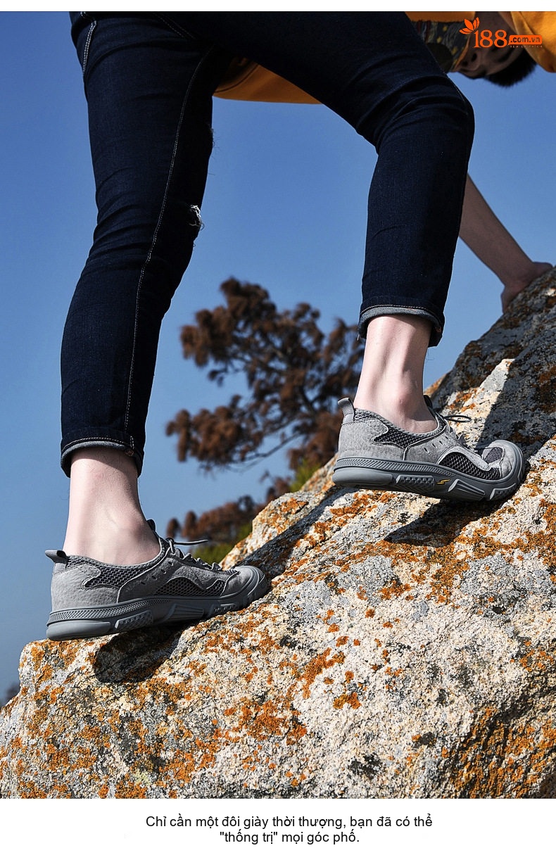 Sandal Nam Dây Rút Thể Thao Outdoor Thoáng Khí, Chống Nước, Nhanh Khô, Chống Mài Mòn, Chiều Cao Đế Khoảng 3cm Màu Be, Xám chi tiết 15