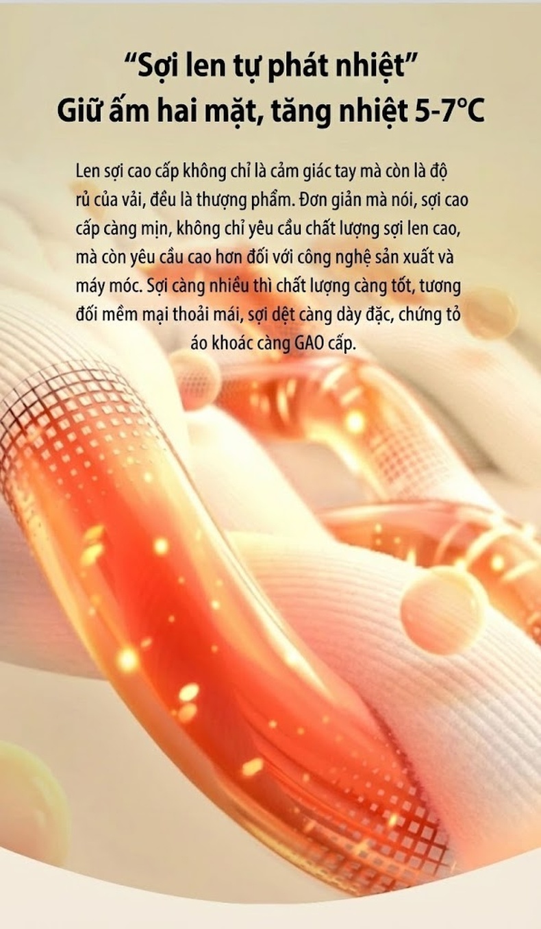 Áo Khoác Dạ Nam Trung Niên Dáng Dài Vừa Vặn Lót Bông Dày Dặn Màu Đen, Xám chi tiết 4