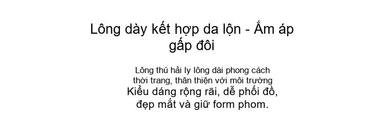 Áo Khoác Lông Nữ Kiểu Tiểu Thư Phong Cách Hàn Quốc Trẻ Trung Màu Trắng, Xám chi tiết 2