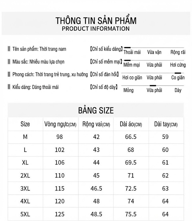 Áo Thun Dài Tay Nam Cotton Lụa Xử Lý Amoniac Màu Trắng, Kem, Nâu, Đen chi tiết 18