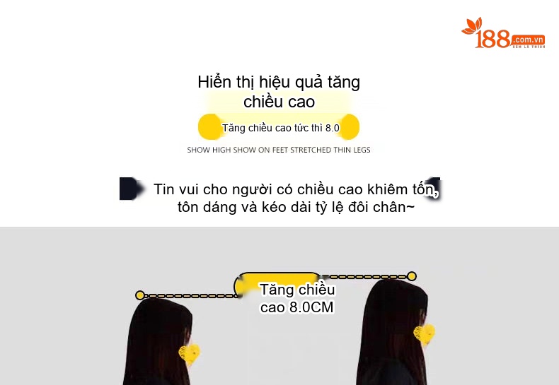 Giày Loafer Nữ Đế Bánh Mì Chiều Cao Đế 8cm Đính Đá Thời Trang Màu Đen, Trắng chi tiết 4