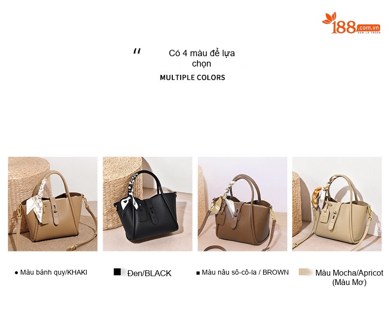 Túi Xách Nữ Đeo Vai/Đeo Chéo Kiểu Dáng Basket Bag Da Mờ Màu Nâu chi tiết 2