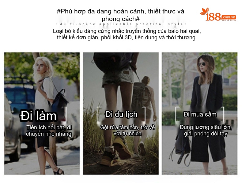 Balo Da Thật Nữ Thời Trang Công Sở Dung Tích Lớn Màu Đen chi tiết 5