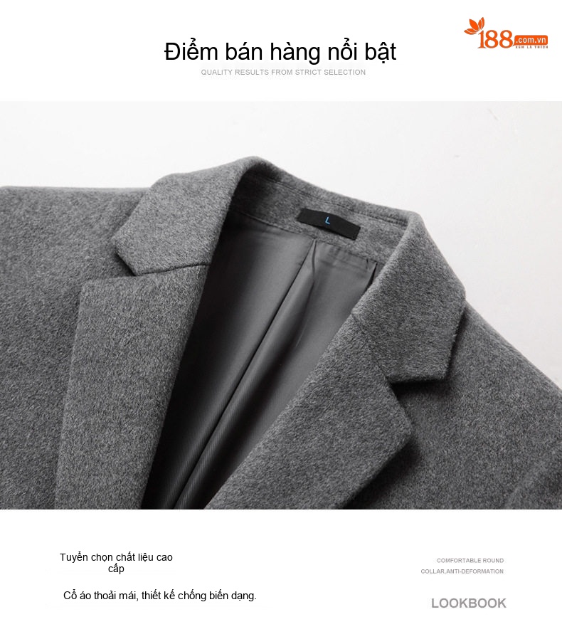 Áo Vest Nam Hai Khuy Cổ Điển Dáng Ôm Phong Cách Hàn Quốc Màu Đen, Nâu, Xám chi tiết 6