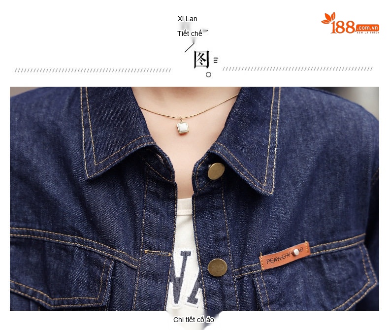 Set Bộ Quần Áo Nữ Jean Dáng Suông Công Sở Thanh Lịch Màu Xanh Navy chi tiết 22