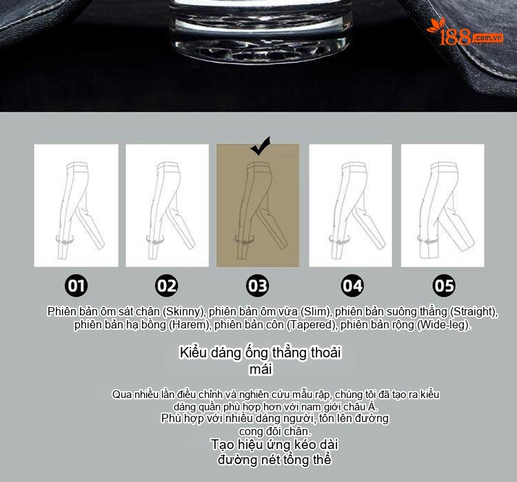 Quần Jean Nam Ống Đứng Co Giãn Vừa Vặn Phong Cách Retro Màu Xanh Denim chi tiết 5