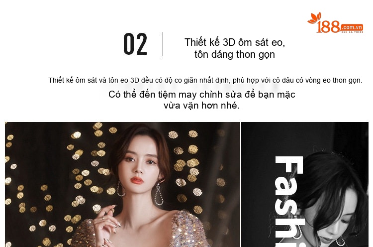 Váy Dạ Hội Nữ Hở Vai Tay Bồng Dáng Dài Lấp Lánh Sang Trọng Màu Vàng Đồng chi tiết 4