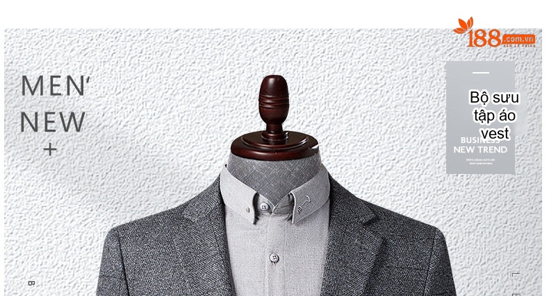 Áo Vest Nam Tiết Kế Jacquard Vải Lông Mỏng Phong Cách Hàn Quốc Màu Xám chi tiết 25