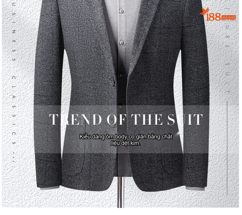 Áo Vest Nam Tiết Kế Jacquard Vải Lông Mỏng Phong Cách Hàn Quốc Màu Xám chi tiết 26