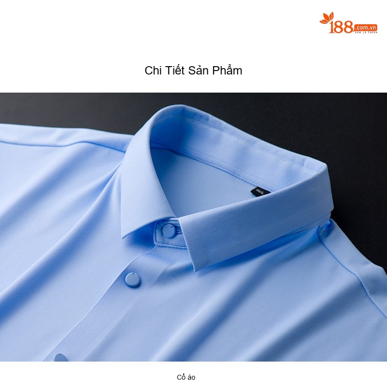 Áo Sơ Mi Dài Tay Nam Kiểu Dáng Ôm Vừa, Co Giãn, Chống Nhăn Màu Trắng, Hồng, Xanh Dương, Đen... chi tiết 44