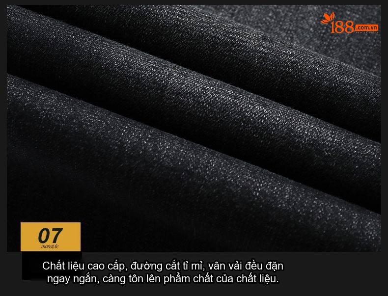 Quần Jean Nam Ống Đứng Lyocell Dáng Ôm Vừa Vặn Màu Xanh Dương chi tiết 39