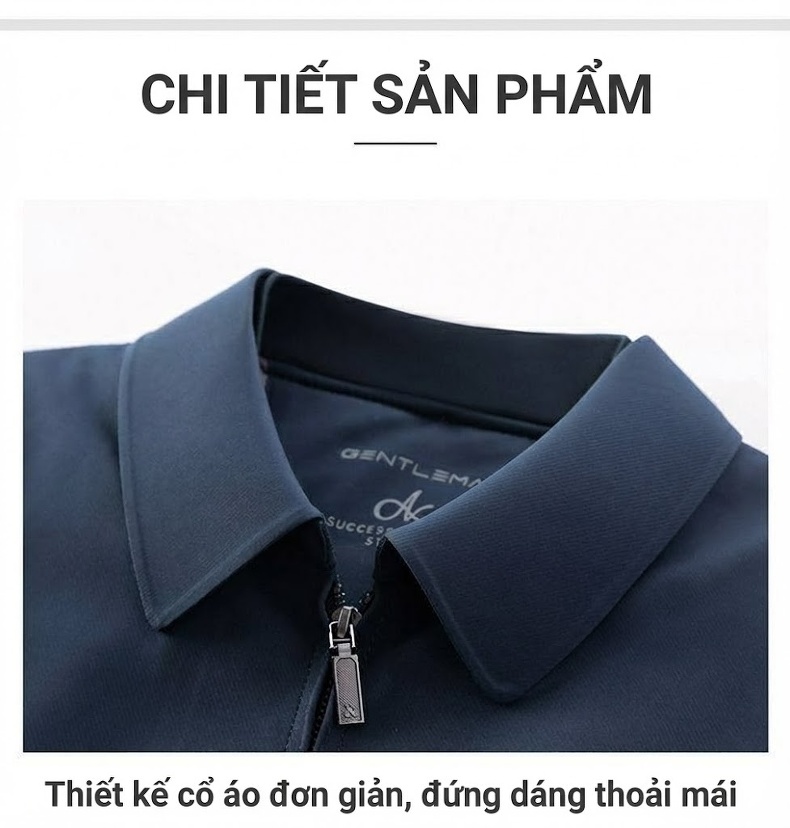Áo Khoác Bông Nam Trung Niên Thu Đông Lót Tháo Rời Dáng Bomber Màu Xanh Navy, Be chi tiết 19