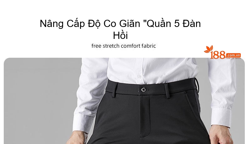 Quần Tây Nam Mỏng Dáng Ôm Vừa Vặn Phong Cách Công Sở Màu Đen, Xanh Navy chi tiết 1