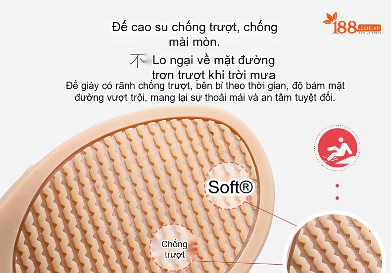 Dép Sandal Nữ Quai Ngang Da Bò Đế Cao 5cm - 6cm Màu Đen, Kem chi tiết 8