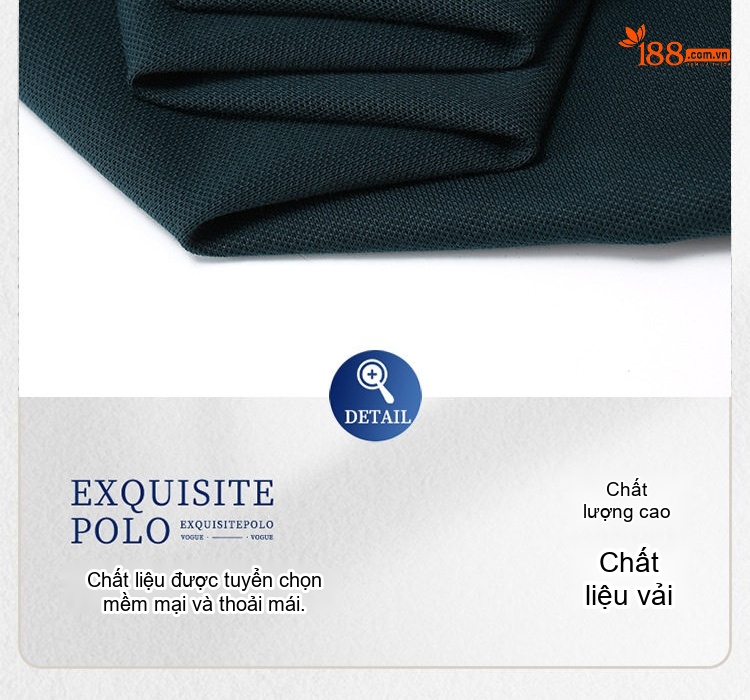 Áo Polo Nam Cotton Tay Ngắn Form Rộng Cổ Bẻ Thanh Lịch Màu Trắng, Xanh Đen, Xanh Navy chi tiết 31