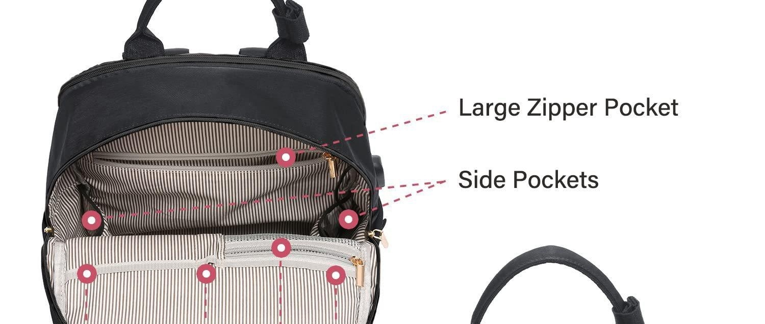 Balo Nữ Thời Trang Đựng Laptop Cỡ Lớn Kiểu Túi Hộp Có Tay Cầm Màu Be, Xám, Đen, Trắng... chi tiết 24