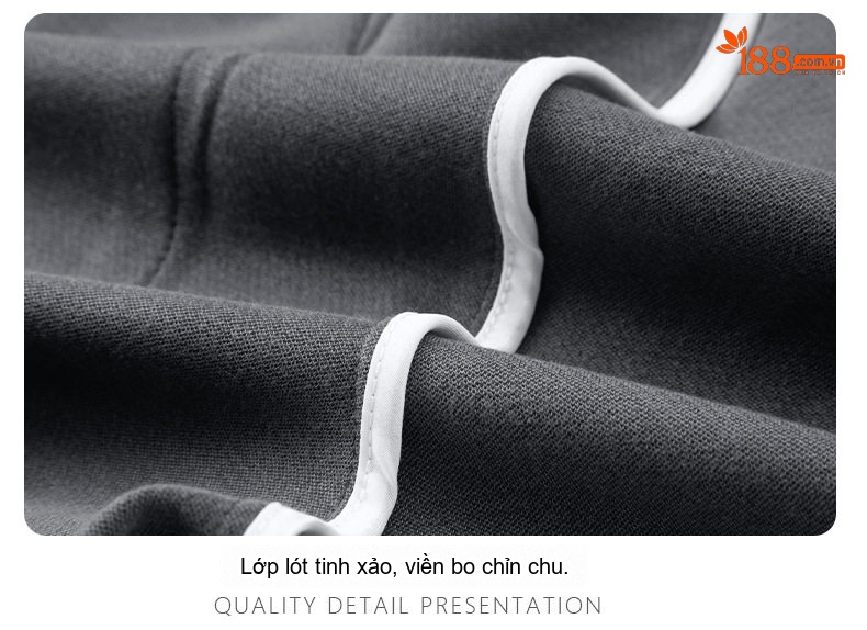 Quần Short Nam Cotton Dáng Rộng Lưng Thun Co Giãn Màu Đen, Trắng, Xám, Xanh Olive chi tiết 27