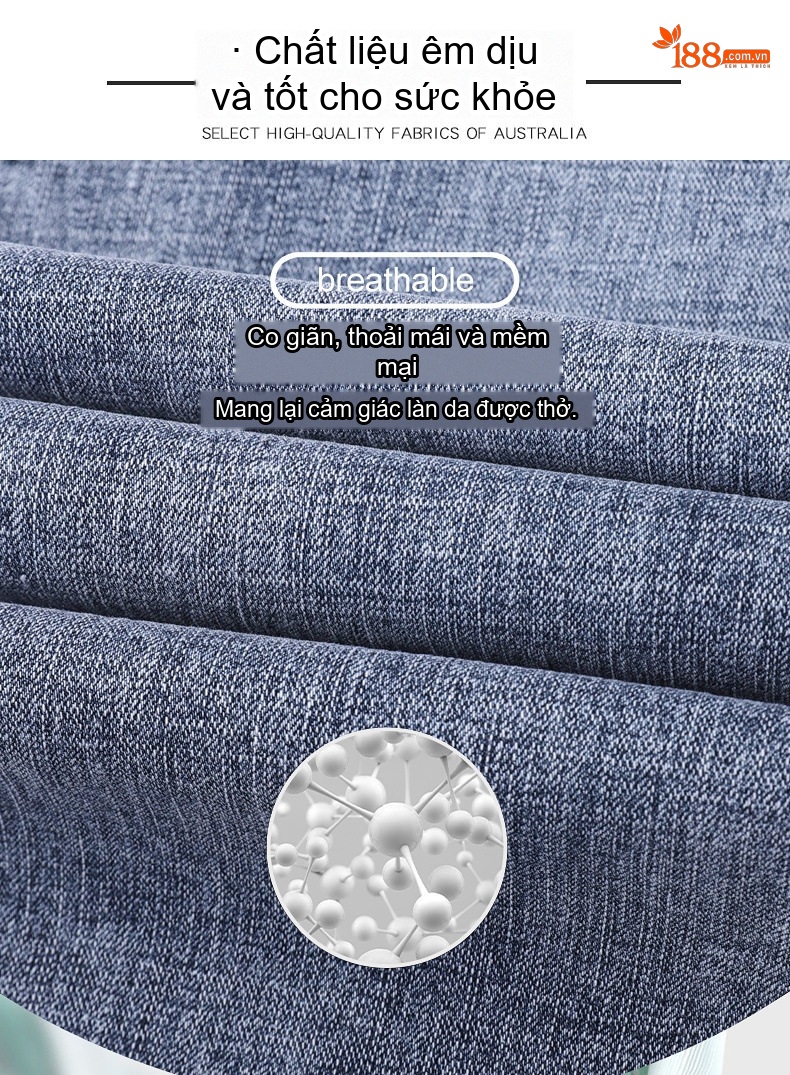 Quần Jean Nam Ống Đứng Dáng Rộng Co Giãn Nhẹ Phong Cách Casual Màu Xanh, Xám chi tiết 5