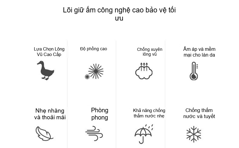 Áo Khoác Phao Nam Trung Niên Công Sở Lông Vũ 90% Màu Xanh Navy chi tiết 3