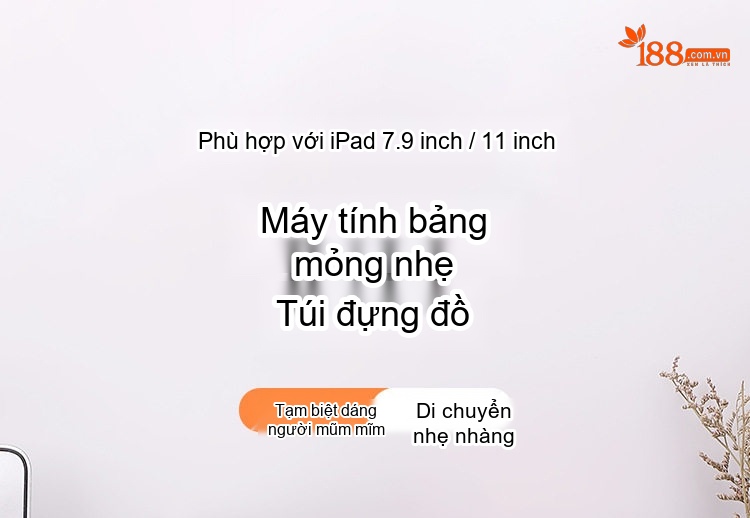 Túi Đựng Ipad Da Thật Kiểu Cổ Điển 11 Inch 7.9 Inch Màu Nâu, Xám chi tiết 1