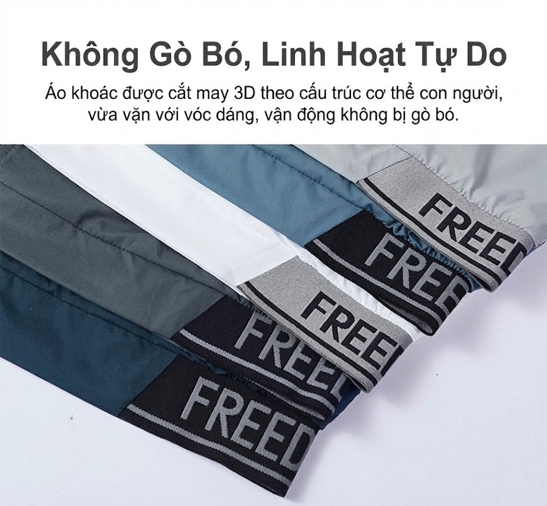 Áo Khoác Chống Nắng Nam Mỏng Nhẹ Có Mũ Trùm Đầu Phong Cách Thể Thao Màu Xanh Dương, Trắng, Xanh Navy, Xám... chi tiết 6