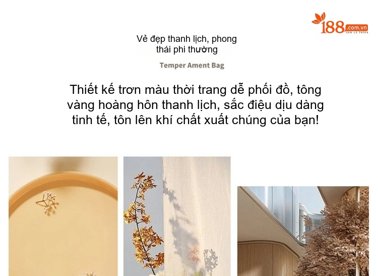 Túi Đeo Chéo Nữ Da Thật Cao Cấp Dáng Thùng Lớn Phong Cách Công Sở Màu Nâu chi tiết 5