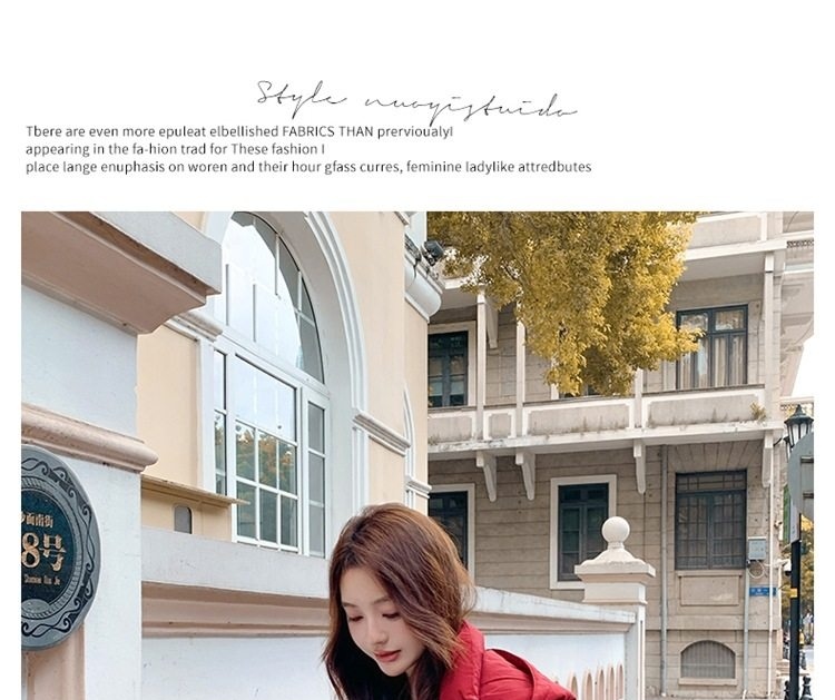 Áo Phao Nữ Dáng Dài Có Mũ Trùm Đầu Form Rộng Dày Dặn Màu Đỏ, Trắng, Đen chi tiết 23