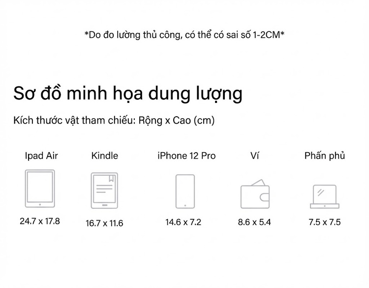 Túi Xách Tay Nữ Da Bò Tầng Đầu Đeo Vai Đeo Chéo Sức Chứa Lớn Màu Nâu Đỏ chi tiết 3