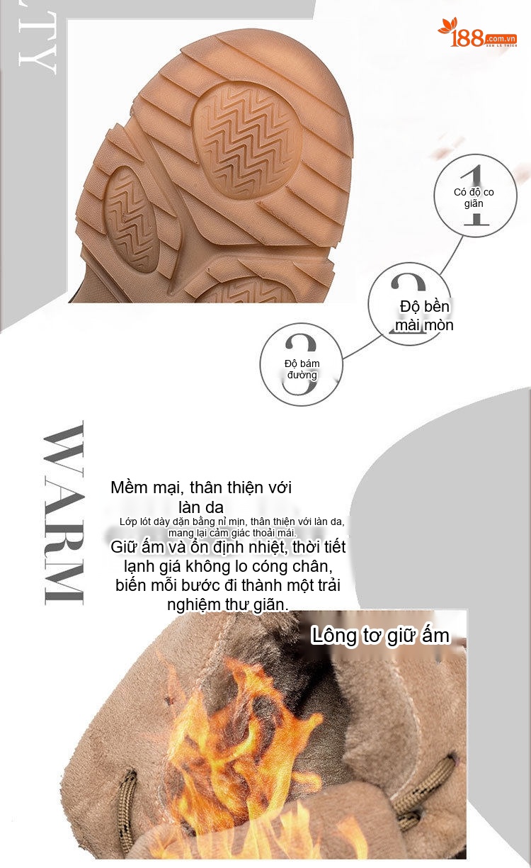 Giày Martin Nữ Dây Rút Đế Dày Màu Nâu, Xám, Đen, Tím Chiều Cao Đế Khoảng 5cm chi tiết 4