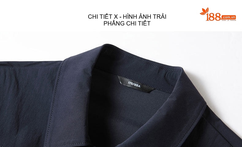 Áo Khoác Nam Cổ Bẻ Dáng Áo Sơ Mi Mỏng Nhẹ Màu Xanh Navy, Xám, Ghi chi tiết 12