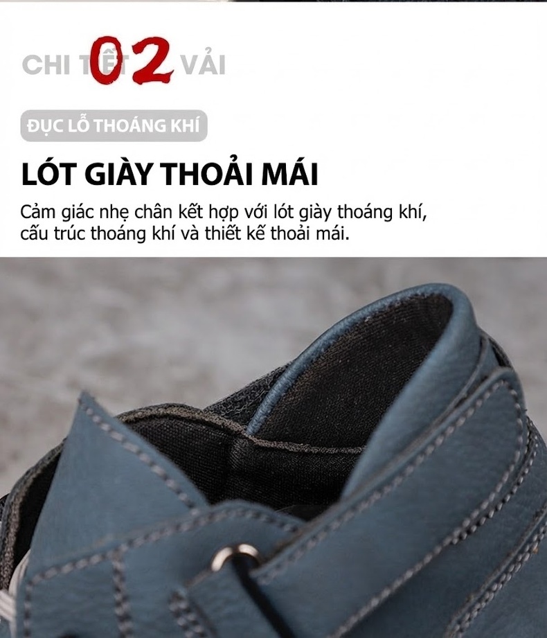 Giày Martin Nam Cổ Cao Da Mờ Chiều Cao Đế Khoảng 3cm Màu Nâu, Xám, Đen chi tiết 6