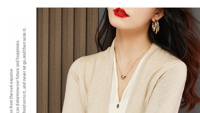 Set Áo Cardigan Dệt Kim và Chân Váy Midi Xòe Phong Cách Thời Trang Thu Đông Màu Nâu, Kem chi tiết 22