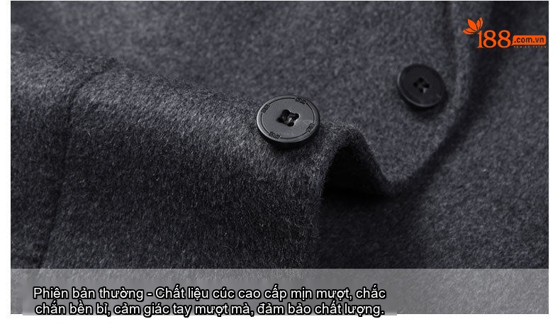 Áo Khoác Blazer Nam Hai Mặt Lông Cừu Áo Phao Lót Lông Vũ Có Thể Tháo Rời Màu Đen, Nâu, Xám chi tiết 38