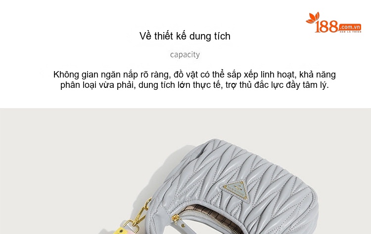 Túi Xách Nữ Da Bóng Thiết Kế Nhỏ Gọn Đeo Vai/Xách Tay Thời Trang Màu Đen, Trắng, Xám, Hồng... chi tiết 6