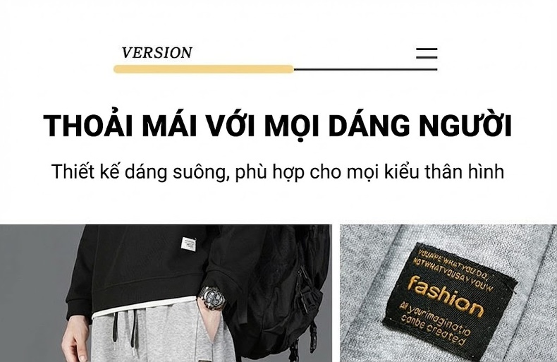 Quần Jogger Nam Ống Bo Chun Thu Đông Dáng Rộng Phong Cách Hàn Quốc Màu Đen, Xám, Xanh Navy chi tiết 3