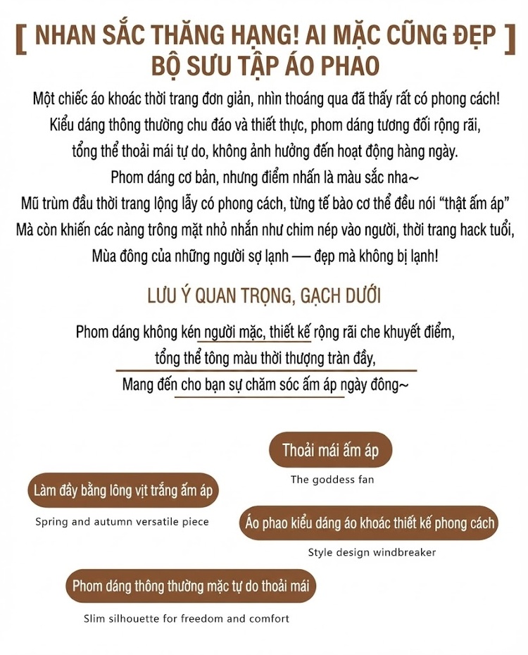 Áo Khoác Phao Nữ Ngắn Dáng Nhỏ Gọn Dáng Rộng Nhồi Bông Lông Vịt Trắng Dày Dặn Màu Vàng chi tiết 2
