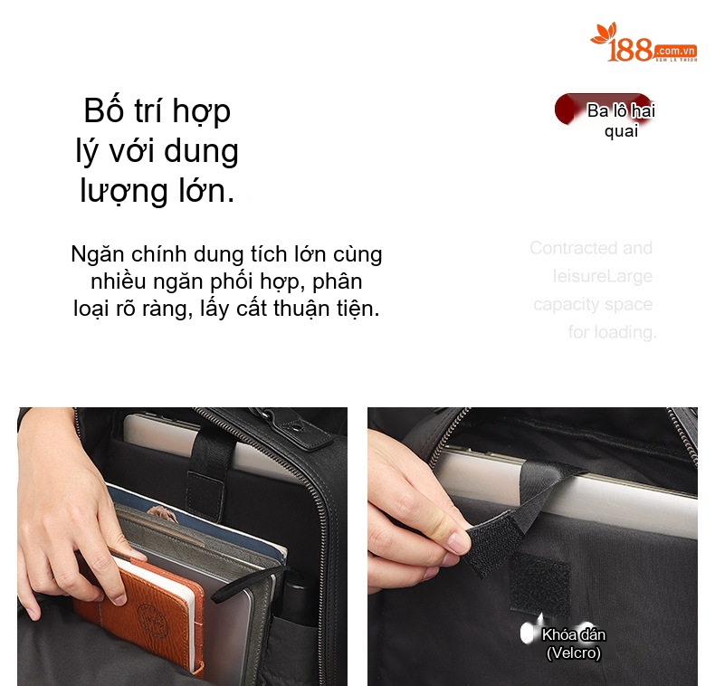 Balo Đựng Laptop Nam Da Thật Phong Cách Thời Trang Công Sở Màu Đen chi tiết 8