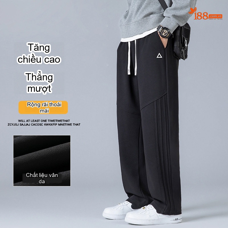 Quần Dài Ống Suông Nam Phong Cách Mỹ Thoải Mái Màu Xám, Trắng, Đen, Xanh Navy...