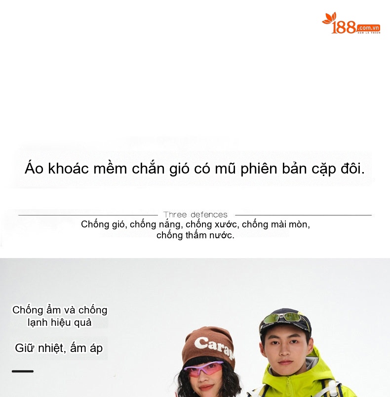 Áo khoác gió mỏng chống thấm nước nam nữ cặp đôi mùa thu xuân chi tiết 1