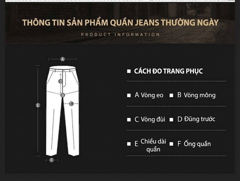 Quần Jean Dáng Suông Nam Cotton Cao Cấp Màu Đen, Xám... chi tiết 5