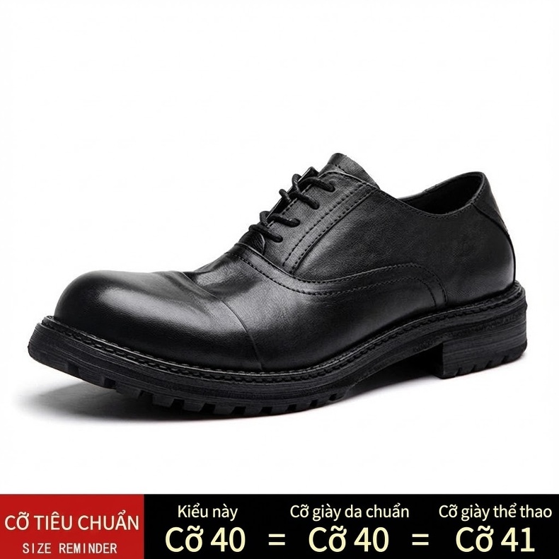 Dép Sandal Nữ Quai Ngang Da Bò Đế Cao 5cm - 6cm Màu Đen, Kem chi tiết 24