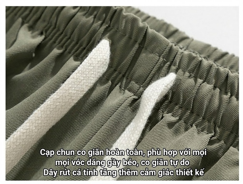 Quần dài ống rộng nam lưng thun dáng thể thao thoải mái chi tiết 5