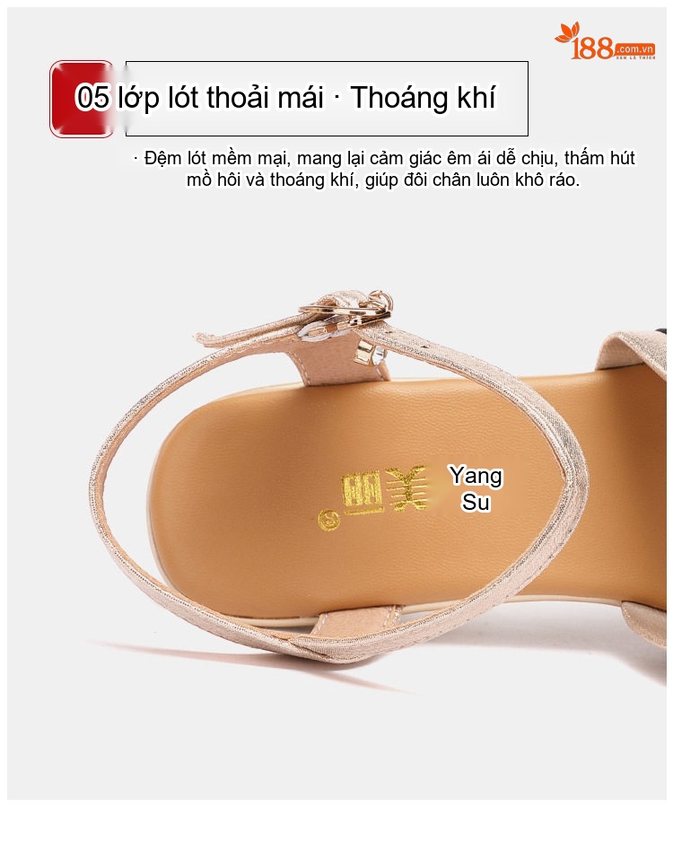 Giày Sandal Cao Gót Nữ Quai Ngang Hở Ngón Gót Cao 10cm Màu Vàng, Đen, Đỏ chi tiết 8