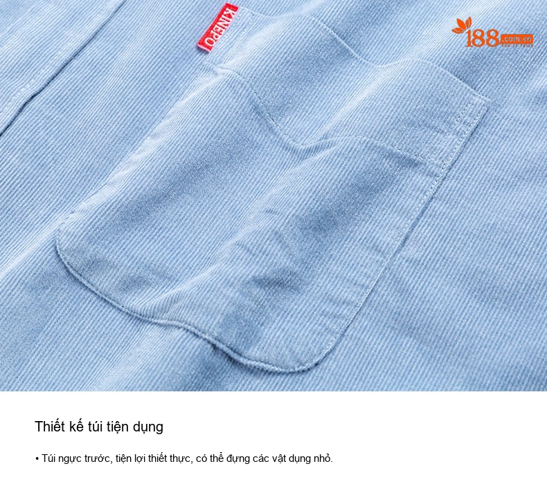 Áo Sơ Mi Dài Tay Nam Cotton Gân Nhỏ Dáng Ôm Thời Trang Công Sở Màu Xám, Trắng, Xanh Navy, Xanh Da Trời, Nâu... chi tiết 14